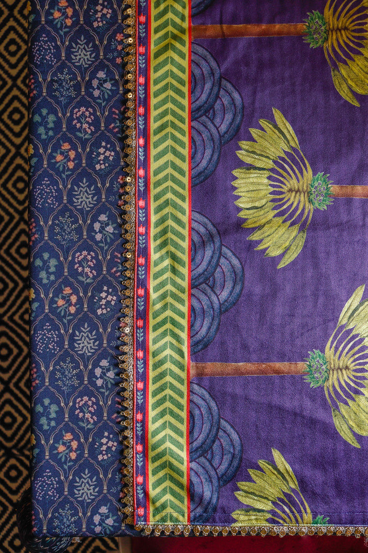 Baagh Shalimar Plum Table Runner