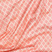 Powder Pink Trellis Print Velvet