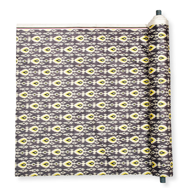 Yellow and Grey Ikkat Fabric