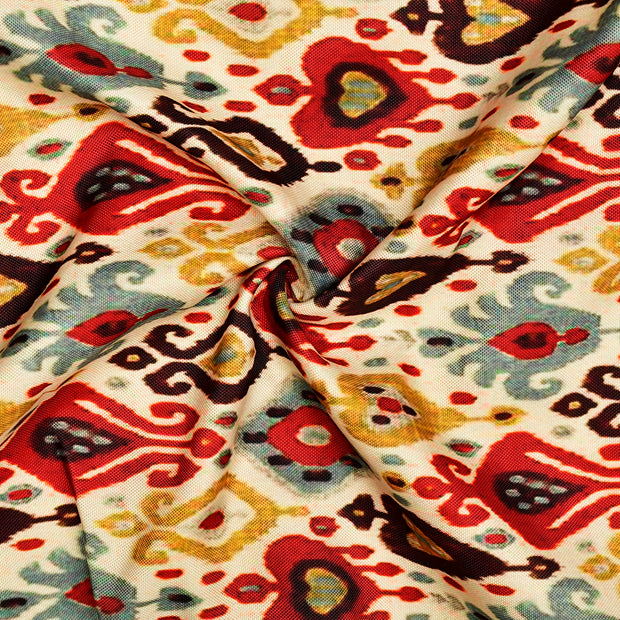 Multicolor Ikkat Print Fabric