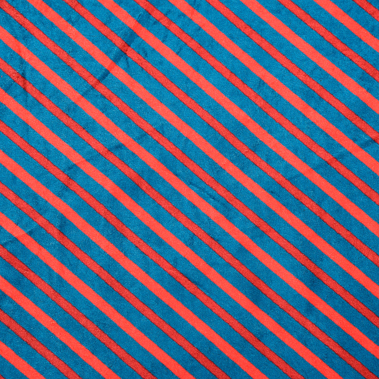 Diagonal Stripes Printed Velvet