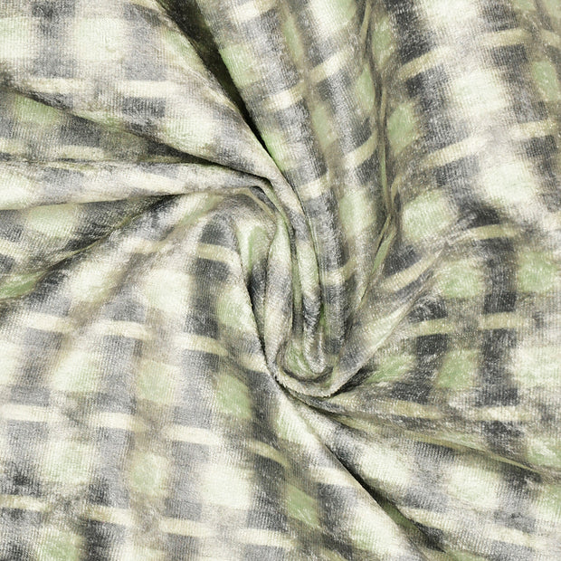 Grey Checkered Print Fabric