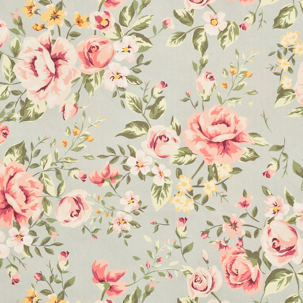 British Rose Pastel Print Fabric