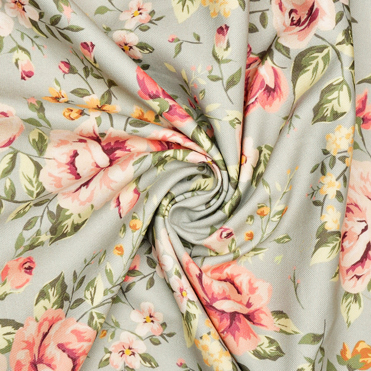 British Rose Pastel Print Fabric