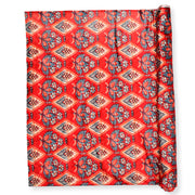 Red Diamond Boota Print Fabric