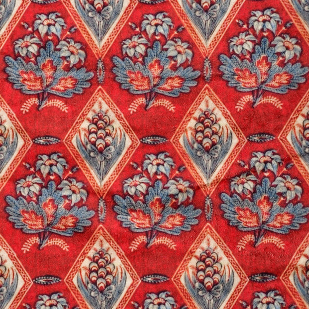 Red Diamond Boota Print Fabric