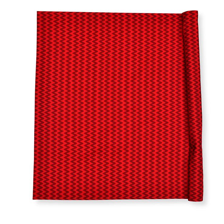 Red Chevron Print Canvas