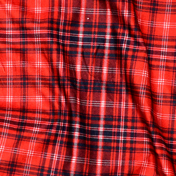 Red and Blue Checkered Print Fabric