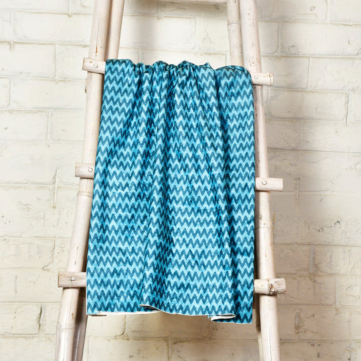 Blue Chevron Fabric