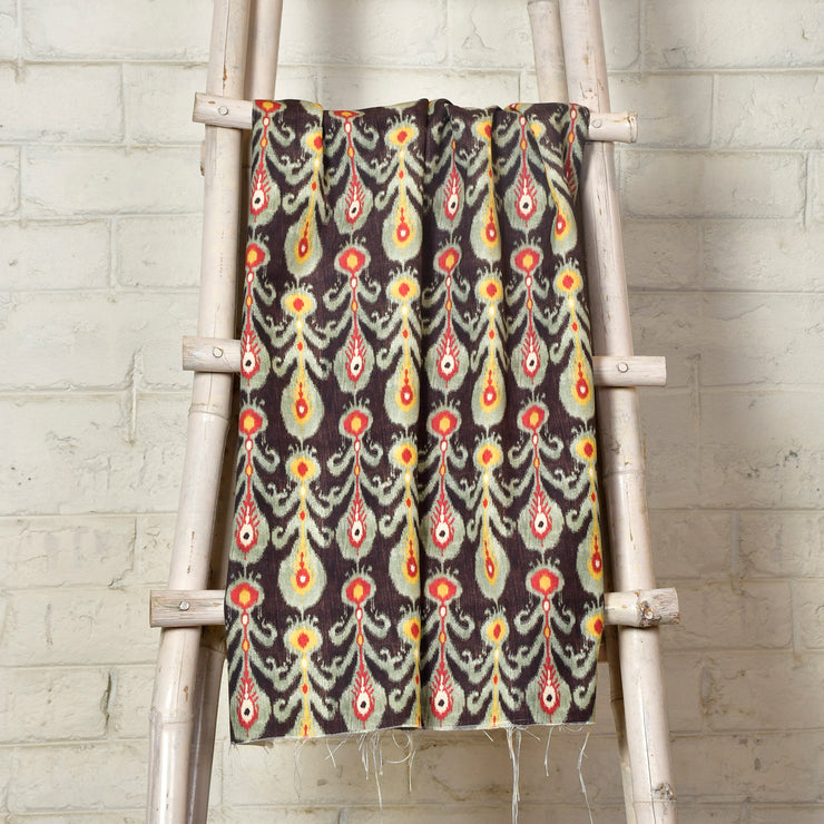 Ikat Floret  Print Canvas Fabric