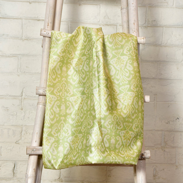 Green Ikkat Silk Fabric