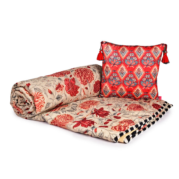 Indian Chintz Bed Cover