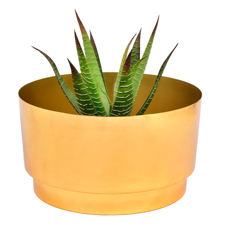 Gold Luxe Planter with Gold Stand(Set of 3)