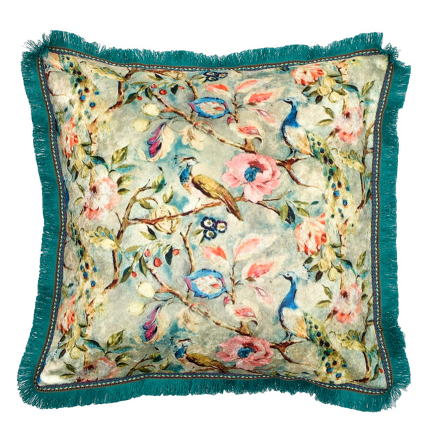 Peacocks in Rein Cushion Cover