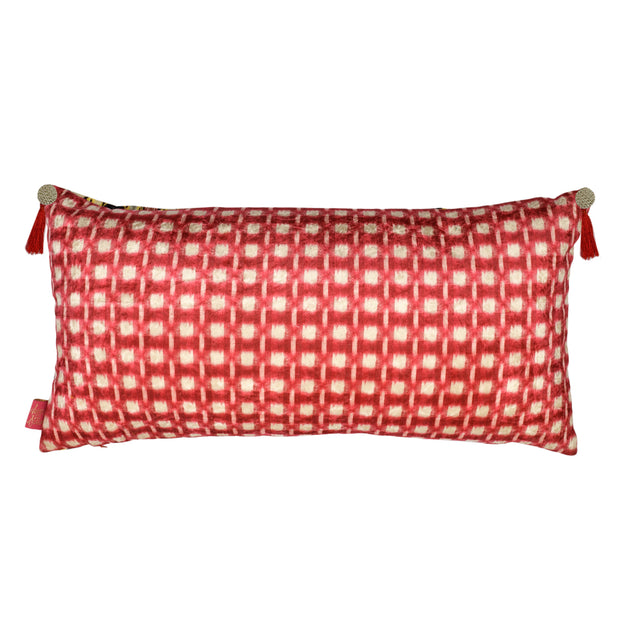 Striped Ikat Lumbar Cushion Cover