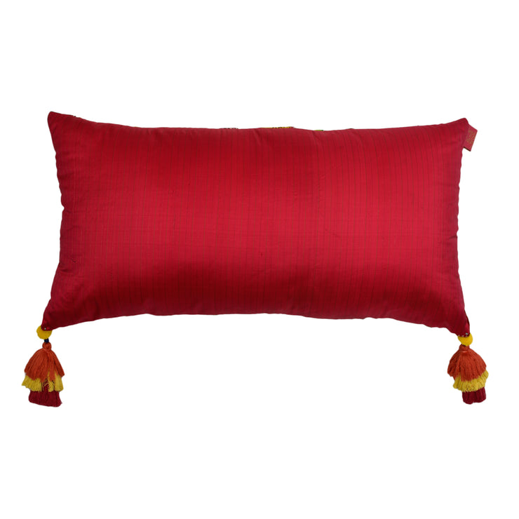 Chidiya aur Baagh Lumbar Emroidered Cushion Cover