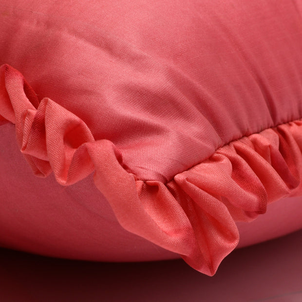 Watermelon Pink Solid Color Cushion Cover