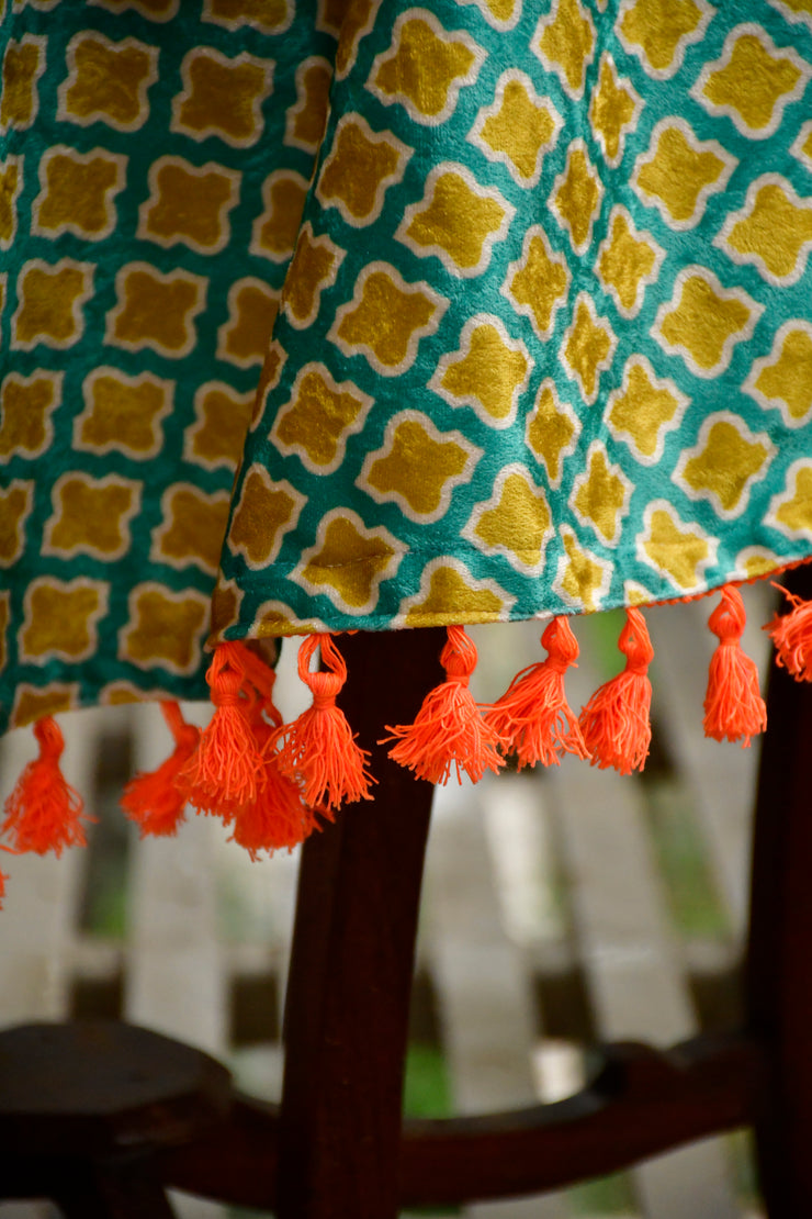 Trellis Print Round Table Cover