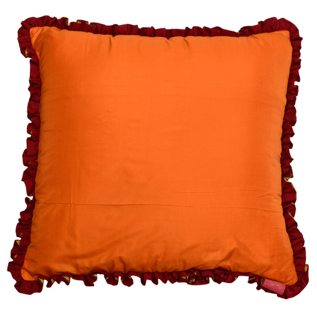 Blaze Orange Solid Cushion Cover