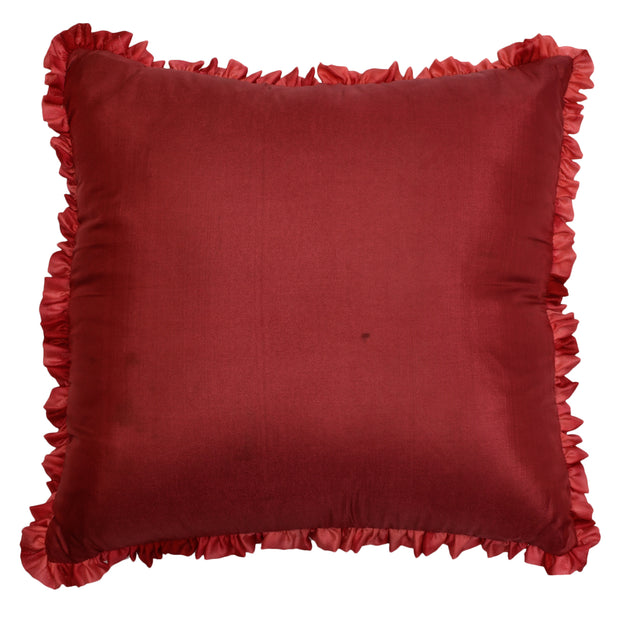 Maroon Solid Color Cushion Cover