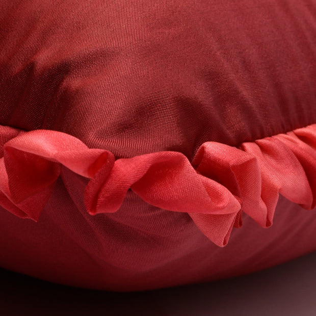 Maroon Solid Color Cushion Cover