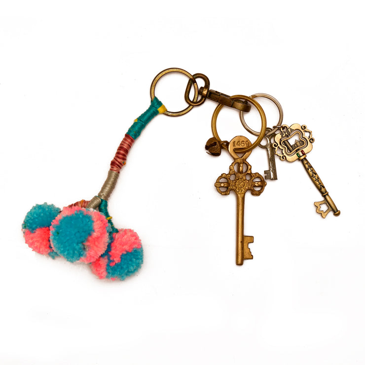 Pom pom Keyring