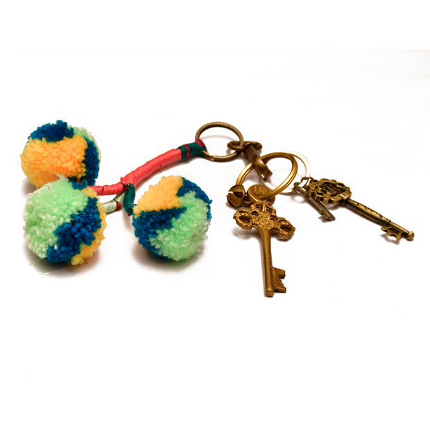 Pom pom Keyring