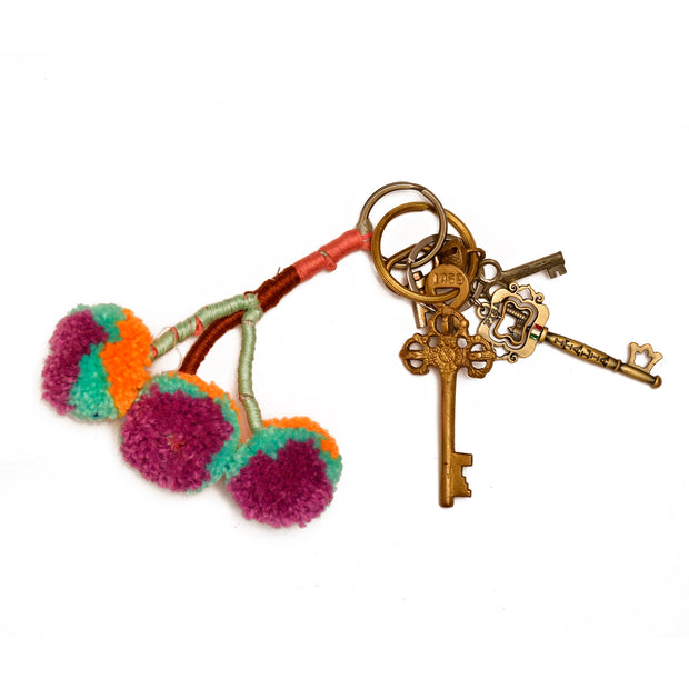 Pom pom Keyring