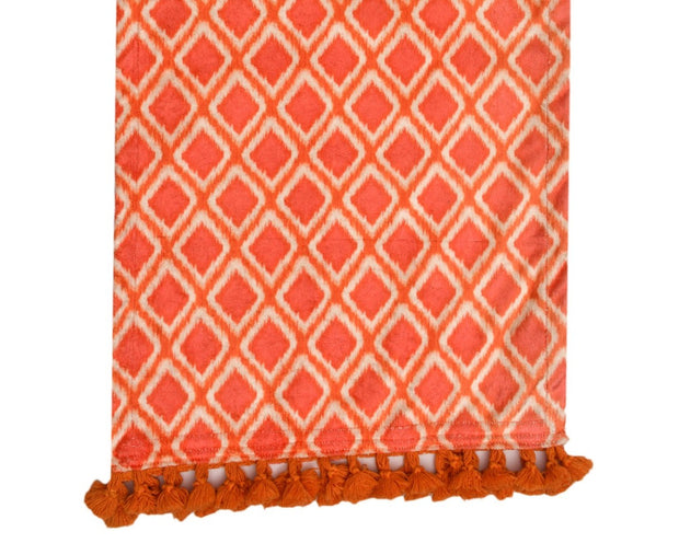 Tangerine Diamond Table Runner