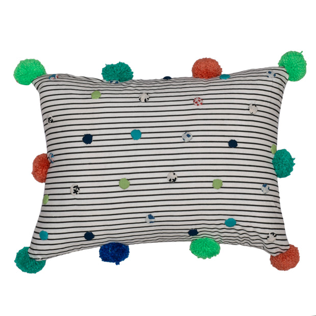 Printed Polka Striped Cushion Cover