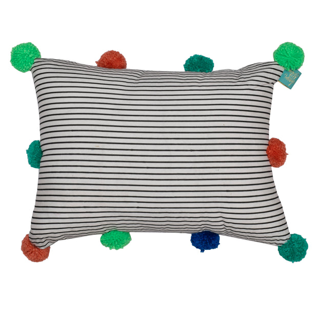 Printed Polka Striped Cushion Cover