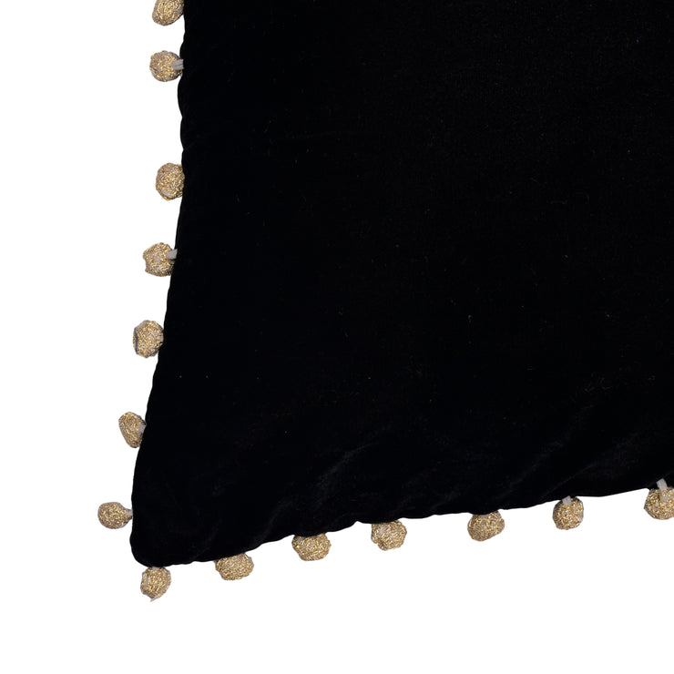 Black Solid Cushion Cover