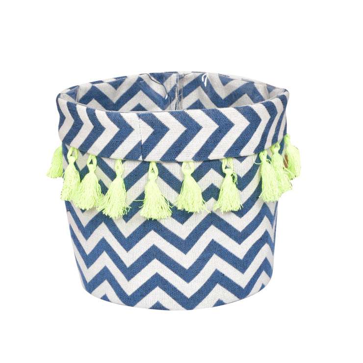 Mono Chevron Planter cum Storage Basket