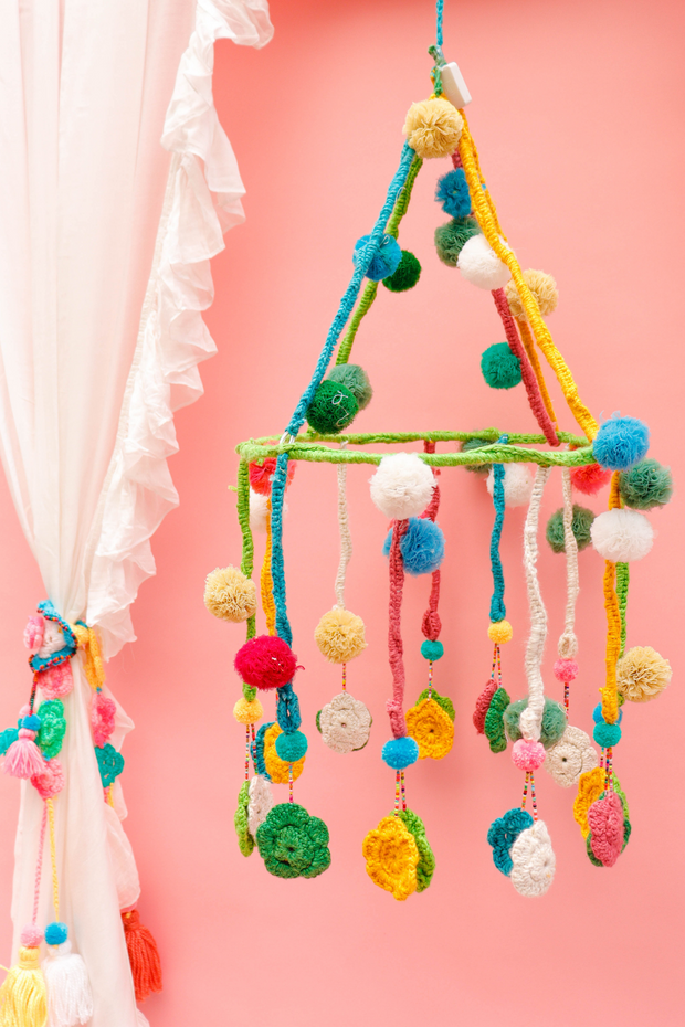 Crochet Hanging with Lights