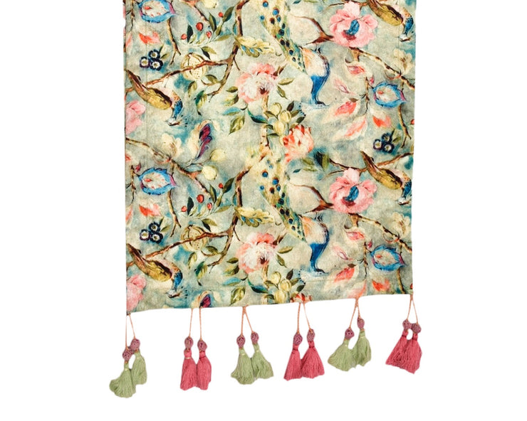 Peacock Paradise Table Runner