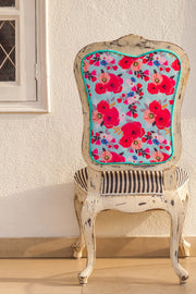 Multi flora checkered chair