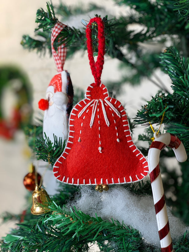 Red christmas bell hanging