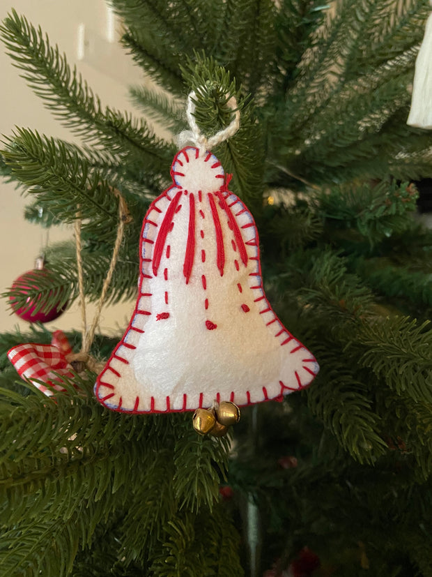 White christmas bell hanging